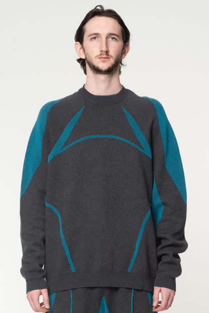 CYPHER MESH PANEL KNIT - ANTHRACITE