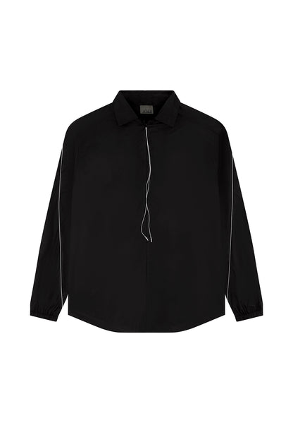 *EXCLUSIVE* PIPED CLUB SHIRT - BLACK