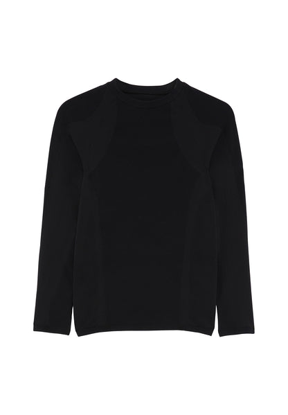 LONGSLEEVE CONTOUR COMPRESSION TOP - BLACK