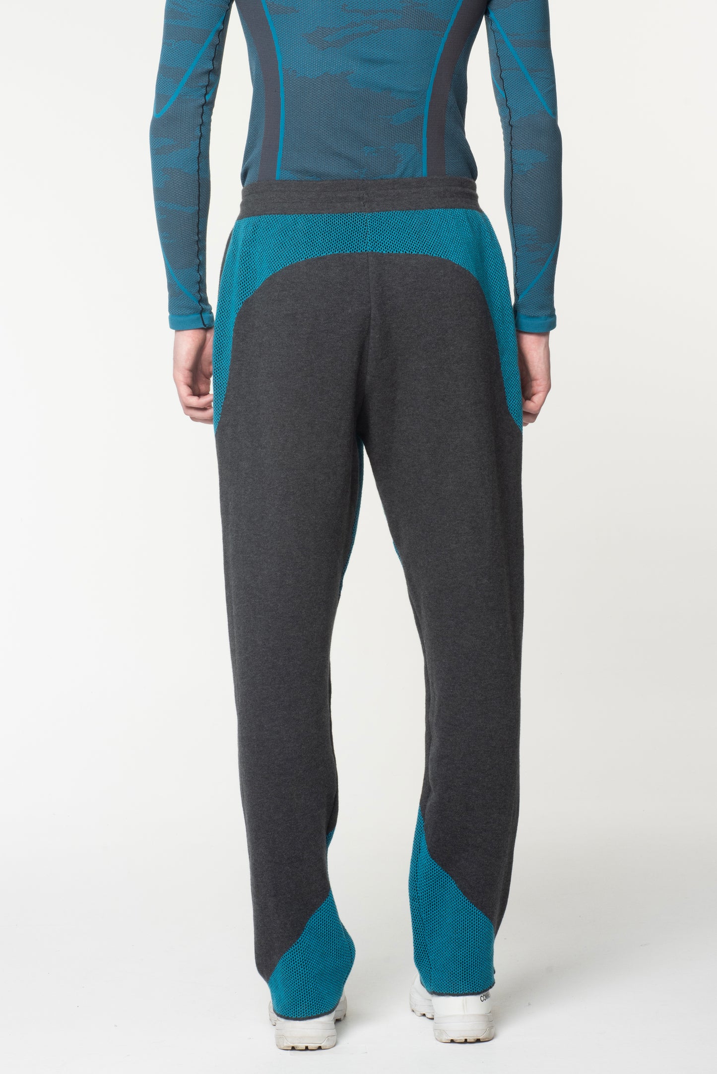 CYPHER MESH KNIT TROUSERS - ANTHRACITE